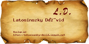 Latosinszky Dávid névjegykártya